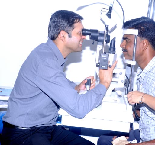 Eye examination at Shetty Eye Hospital